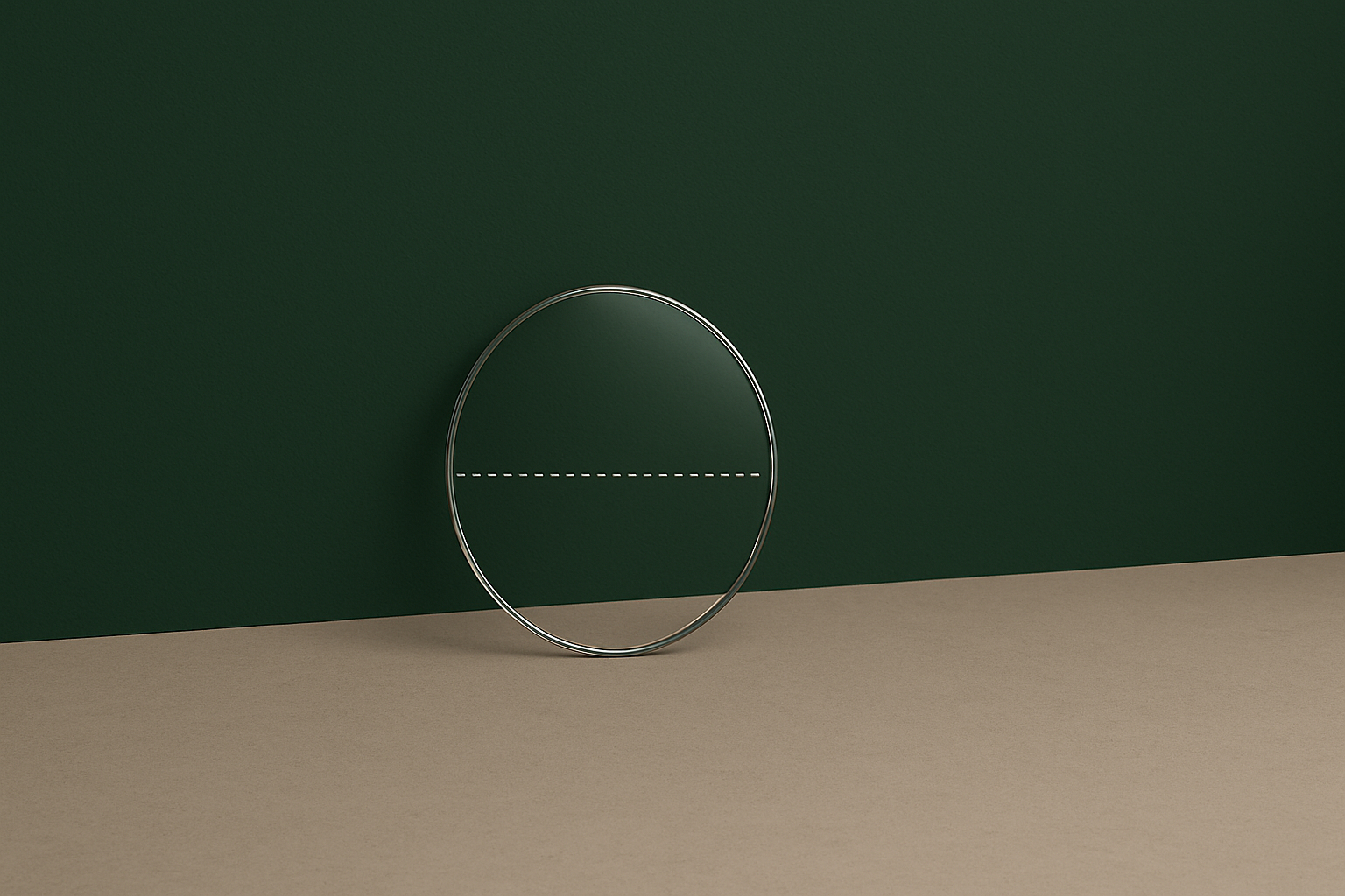  Een multifocaal glas met een zichtbaar leesgedeelte. Het leesgedeelte is als een halve maan verdikt op het glas.